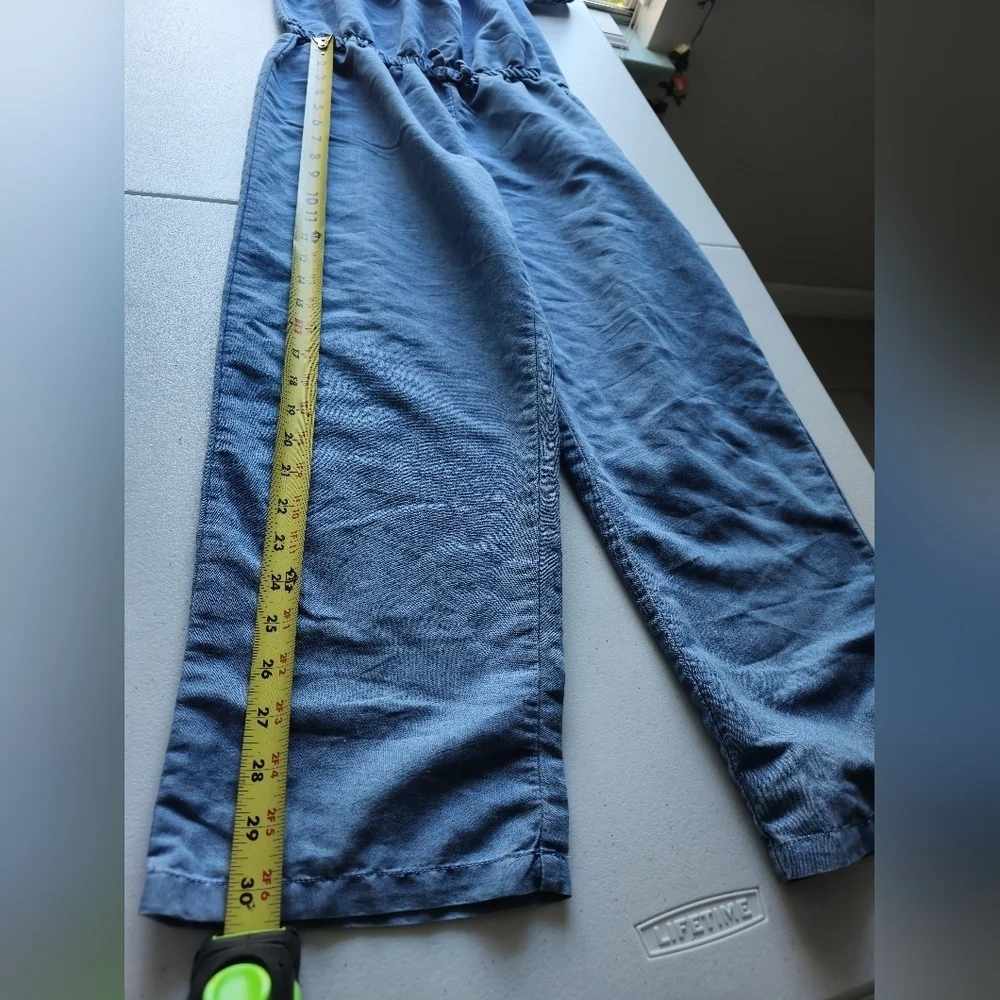 NAUTICA Girls Romper DENIM RUFFLES PANTS SZ 12/14